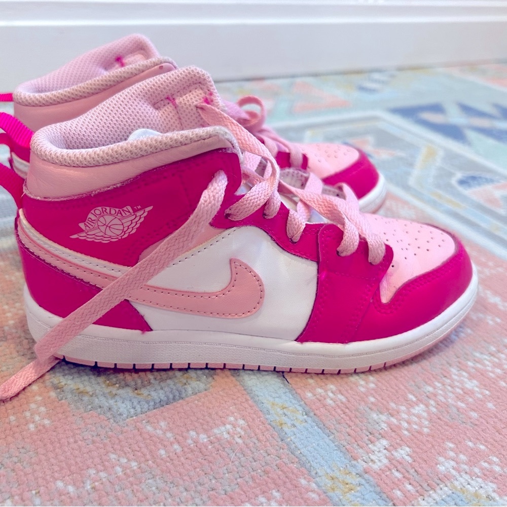 Hot pink Nike Air Jordan sneakers
